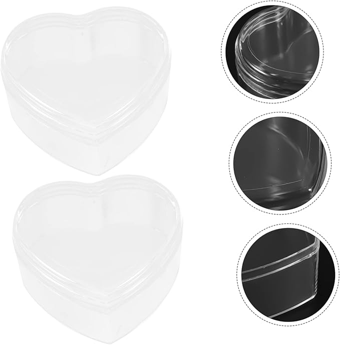 GALPADA 12pcs Heart Shaped Candy Storage Box Cute Jewelry Holder for Earrings Decorative Makeup Organizer for Boys and Girls and Parties
