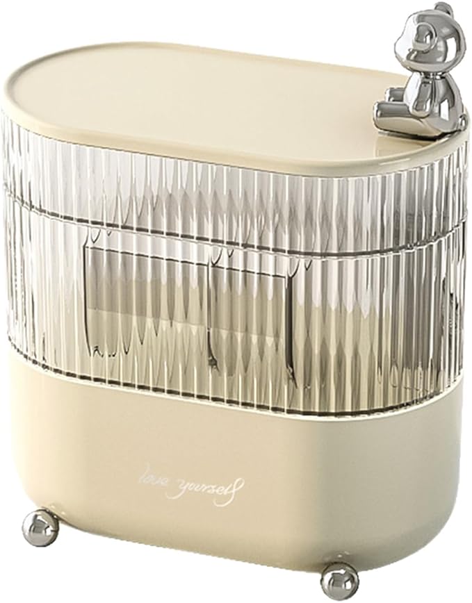 Jewelry Box, 3-Layer Rotation Jewelry Organizer, Acrylic Storage Boxes for Rings, Bracelets, Necklaces, Lipsticks, Make up Organizer for Vanity Top, Gifts for Women (3-Layer)