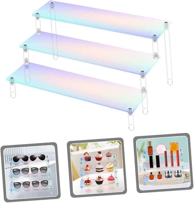 Zerodeko Acrylic Display Case Riser Stand for Handicrafts Makeup Jewelry Toy Collection Organizer