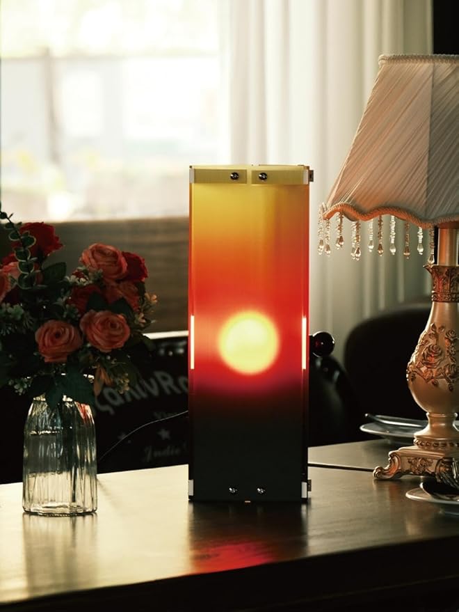 LumTalk Sunrise Sunset Lamp, Vibe Desk lamp, Mood Light, Cozy Staff for Home/Office Decor, Relaxing Table lamp for Nature Lovers, Nice Present for Loved Ones, Viral-Ready Table Lighting