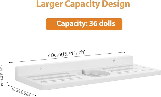 For Tonies Figures Shelf Magnetic,for Tonie Box Wall Shelves,for Tonies Characters Organizer Audio Toy Storage (Holds 36 Figurines),Compatible Charging Station for Children Kid's Room,Oak Wood,White
