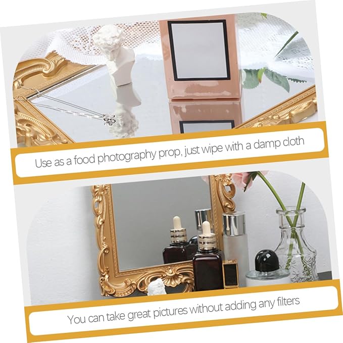 BESPORTBLE Decorative Vanity Tray for Dresser with Mirror Surface Perfume Organizer and Makeup Tray Acrylic Perfume for Bedroom and Vanity Table Use