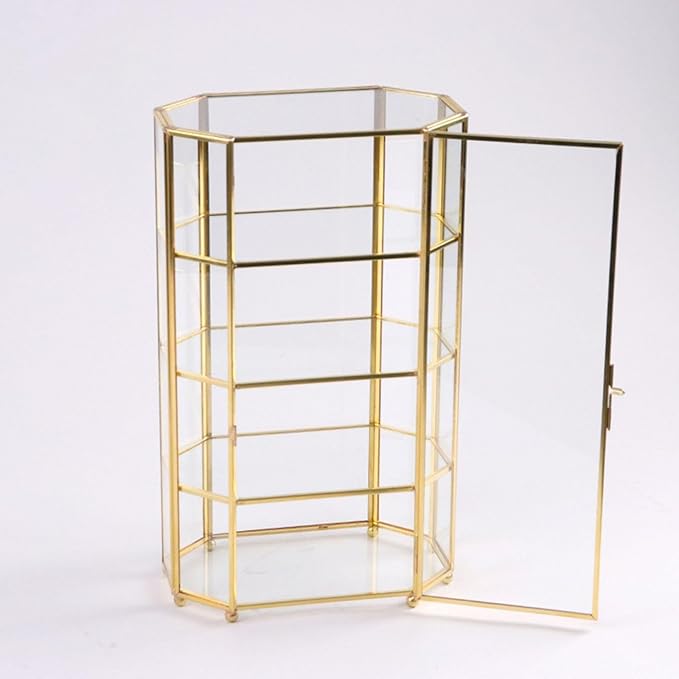 Glass Jewelry Box Makeup Storage Case Modern Transparent Gift Trinket Box Organizer Jewelry Display Case for Earring Necklace