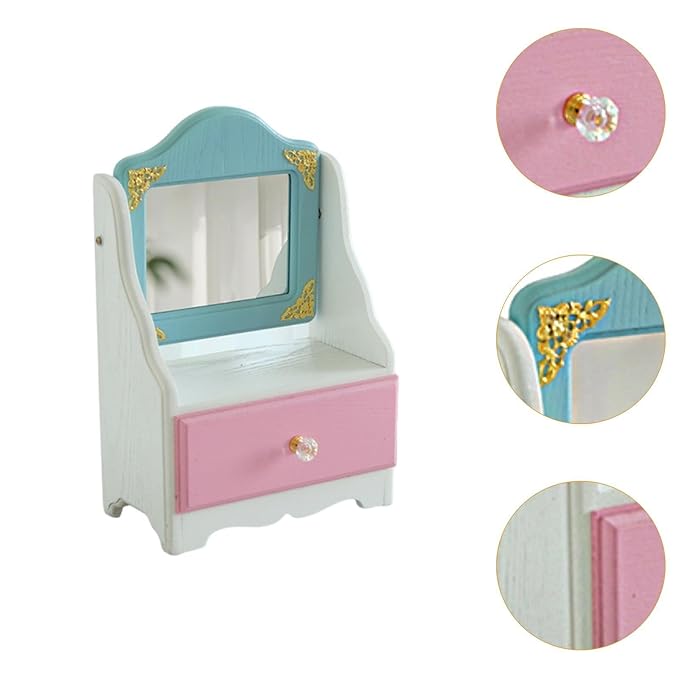 Desktop Makeup Mirror with Drawer Cosmetic Organizer for Skincare