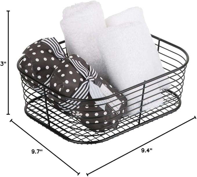 iDesign Vienna Vanity Cosmetics and Makeup Storage, Bathroom, Countertop, and Desk, Set of 1, Basket - Small