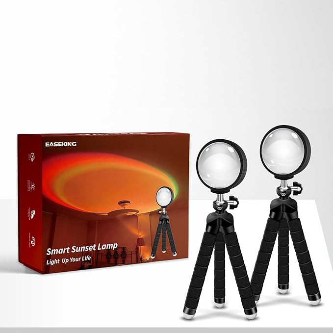 Sunset Lamp with USB Port - 360° Rotatable Multicolor Sunset Light Projector, Great for Room/Bedroom Decor, Photography, Party, TikTok Live | Halloween & Christmas Gift (2)