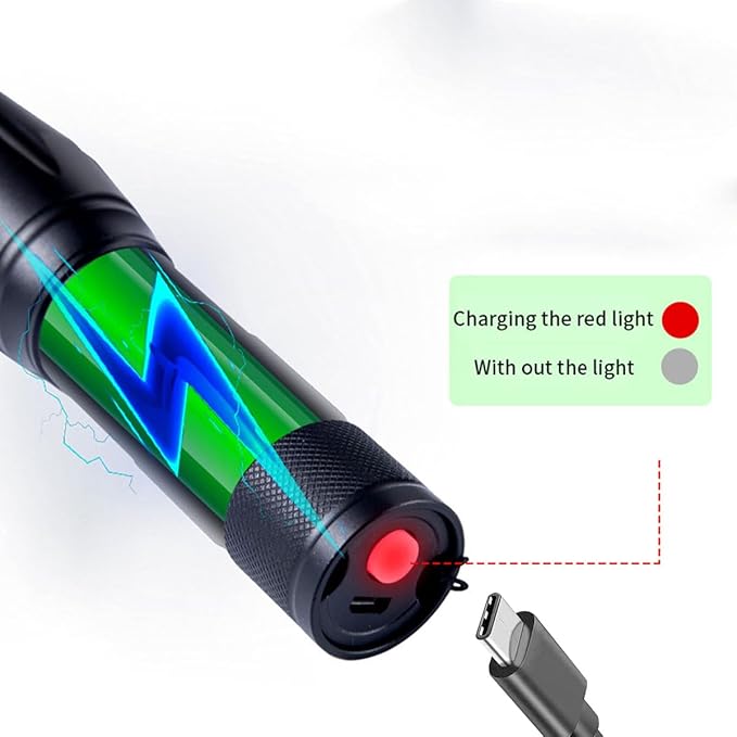 Rechargeable Amber Flashlight - 4 in 1 Sunset Lamp with Warm 1800K Light for Eye Care & Photography Fill Light - Zoom 4 Modes