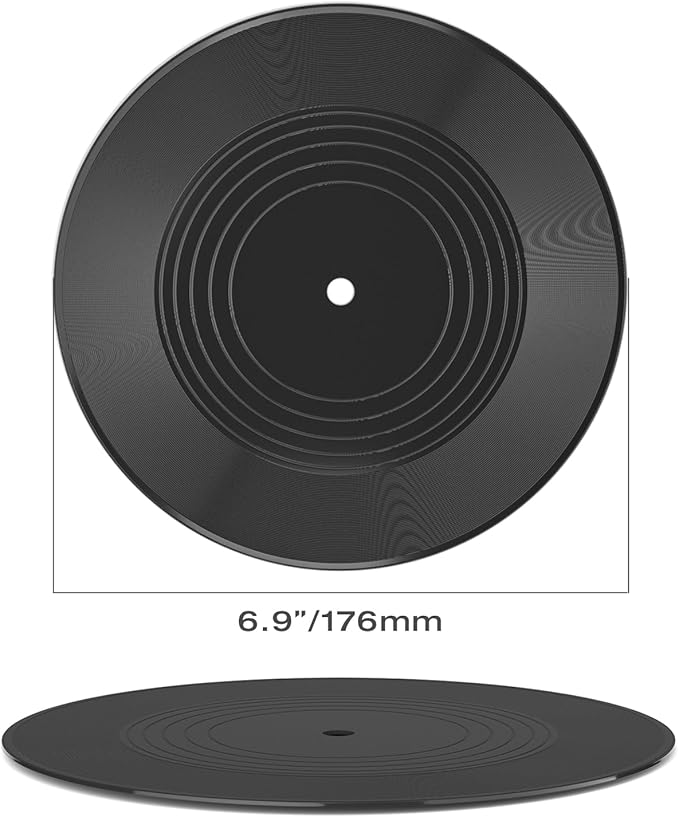 Facmogu 12PCS Blank Vinyl Records, 7 Inch Fake Vinyl Records Decor for Wall Aesthetic, Disco Hip Hop Rock 70s 80s 90s Retro Decor, Vintage Blank Records Props for Music Party Wedding Artist Studio