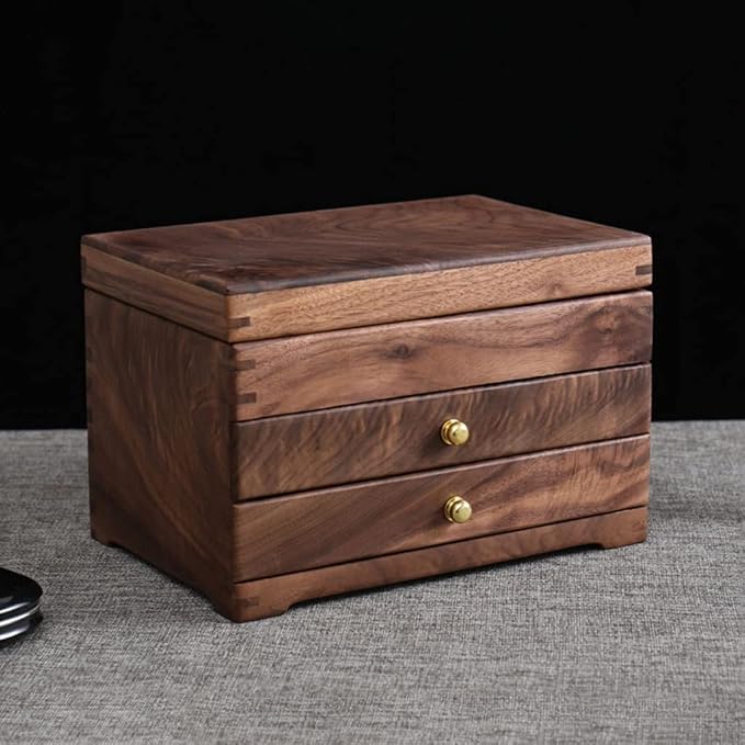 Makeup Organizers Jewelry Box Multilayer Drawer Jewelry Box Retro Chinese Storage Box Ring Earring Necklace Bracelet Storage Box 9.44 inches Jewelry Case