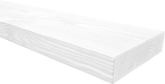 Floating Shelves 48 inch Long 8 "deep Set of 2, Heavy Duty Wood Wall Mounted Shelves for Bathroom Living Room Kitchen,Book Shelves with Thickened Hidden Bracket-White