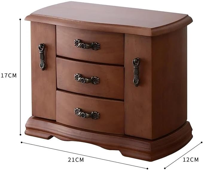 Ring Box Solid Wood Earring Bracelets Storage Box Watch Makeup Jewelry Organizer Necklace Display Stand Multi Layer Ring Collection Boxes Ring Boxes for Jewelle