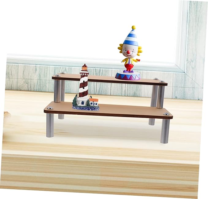 Levemolo Makeup Holders Wooden Riser Display Stand Sturdy Perfume Organizer for Counter Display Rack