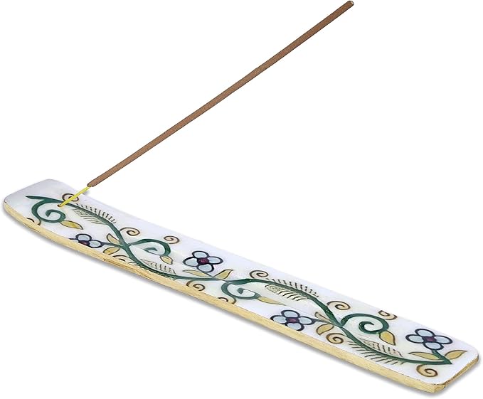 Yajna Traditional-Handmade-Incense-Stick-Holder Wooden-Burner-Ash-Catcher-Stand for-Aromatherapy-Meditation-Yoga (Inner Peace) 10 Inches, Pack of 2