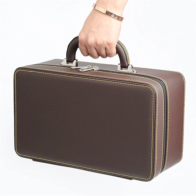 Makeup Organizers Jewelry Box Leather Multifunctional Portable Jewelry Box Ring Necklace Jewelry Storage Display Box Large Capacity Jewelry Boxes Organizer Jewe