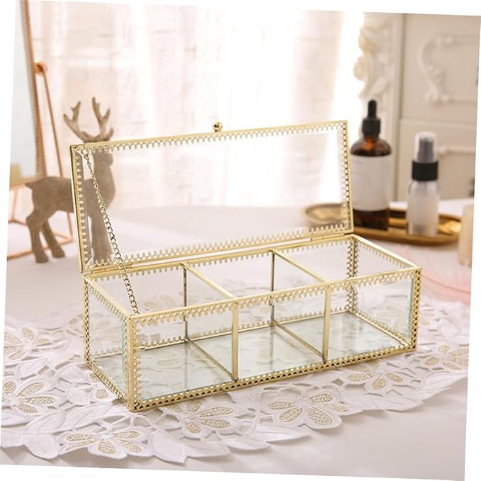 BESPORTBLE Jewelry Box Compartments Organizer for Vanity Storage Organizer Makeup Brush Holder