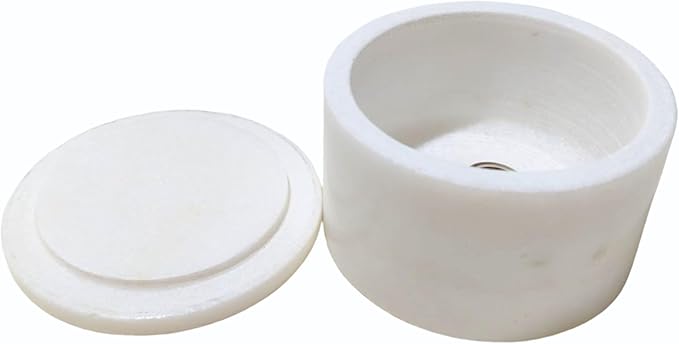 Marble Jewelry Box 2.25'' inch – Hand-Carved Round Alabaster Trinket Box for Rings & Makeup – Elegant Organizer for Women – Decorative Gift for Birthday, Anniversary, Vanity & Home Décor