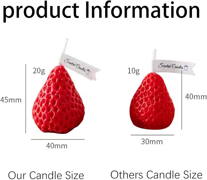 Strawberry Candle Gifts for Women 9pcs,Strawberry Decorative Soy Aromatherapy Candles for Home Scented Decoration, Cute Candle Set for Birthday Gifts Christmas Gift for Christian Friends