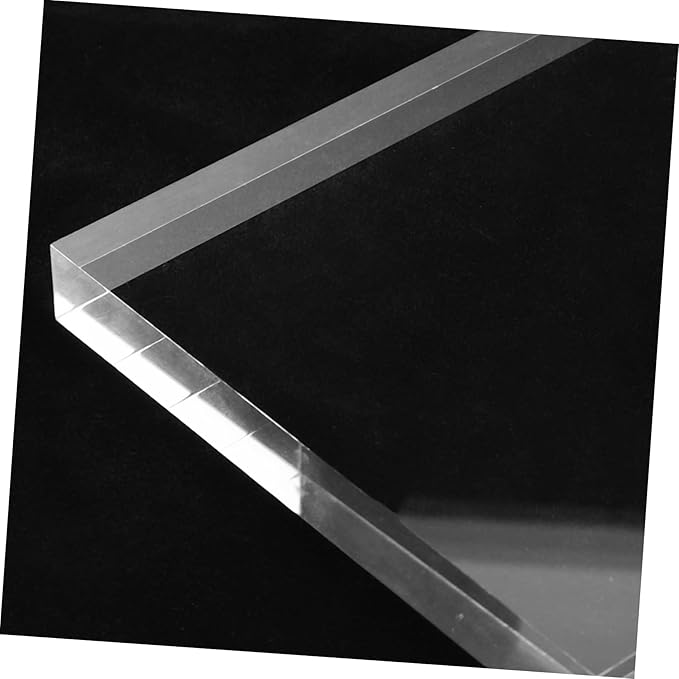 Baluue Makeup Display Stand Acrylic Display Block Base Square Pedestal for Cosmetics Organizer Jewelry Statue Storage