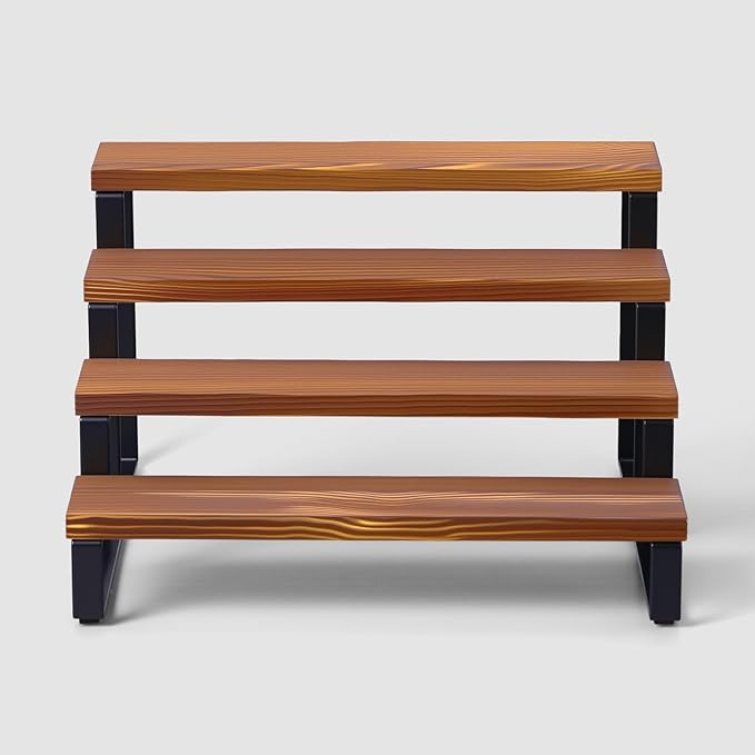 Wooden Cologne Organizer For Men, 4 Tiers Cologne Stand Shelf, Perfume Organizer Holder, Fragance Display Storage Rack, Gift For Men