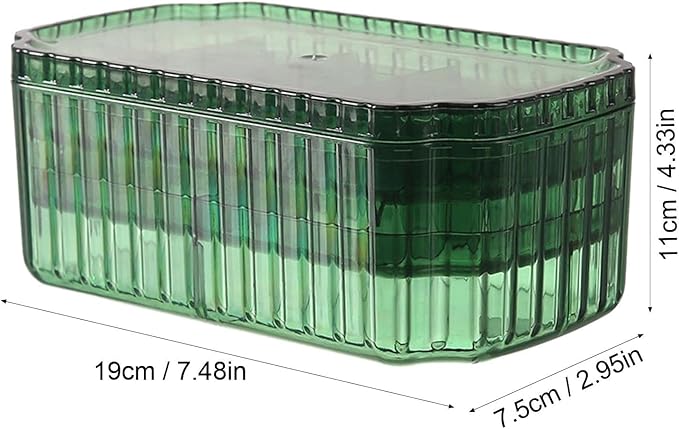 Cosmetic Case Jewelry Box Makeup Case Organizer - Stackable Removable 3 Layer Jewelry Display Case for Rings Bracelets Necklaces