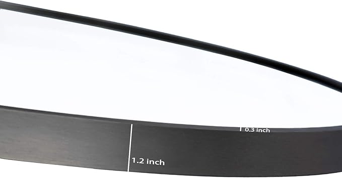 Itrue 30 Inch Round Wall Mirror, Brushed Black Metal Frame Circle Bathroom Vanity Mirror, Silver-Backed HD Glass Decorative Mirror for Over Sink, Bathroom, Living Room, Bedroom, Entryway