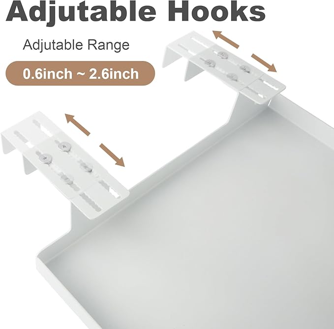 Office Cubicle Shelf - 8.3'' x 5.5'' x 1.7'' Storage Organizer Floating Corner Rack Hanging Shelf Adjustable Home Office Essentials for Planter Statue Decor Photo Frame 1 Pack