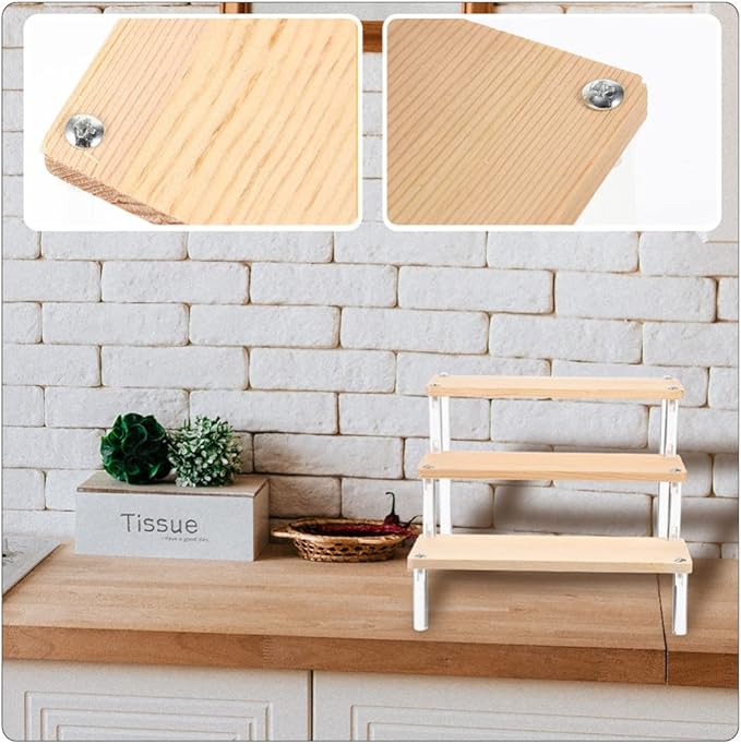 Hemoton Sturdy Jewelry Holder Ladder Shaped Dessert Stand Makeup Organizer for Home Compact Display Rack for Jewelry Cosmetics and Desserts Versatile and Lightweight Design