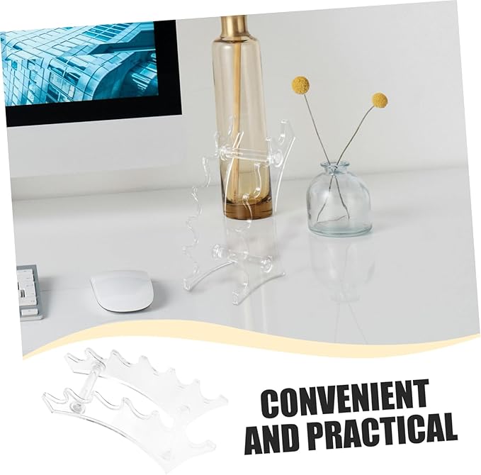 Homoyoyo 2Pcs Acrylic Pen Holder Organizer - 6-Slot Vertical Display Stand for Makeup Brushes and Stationery