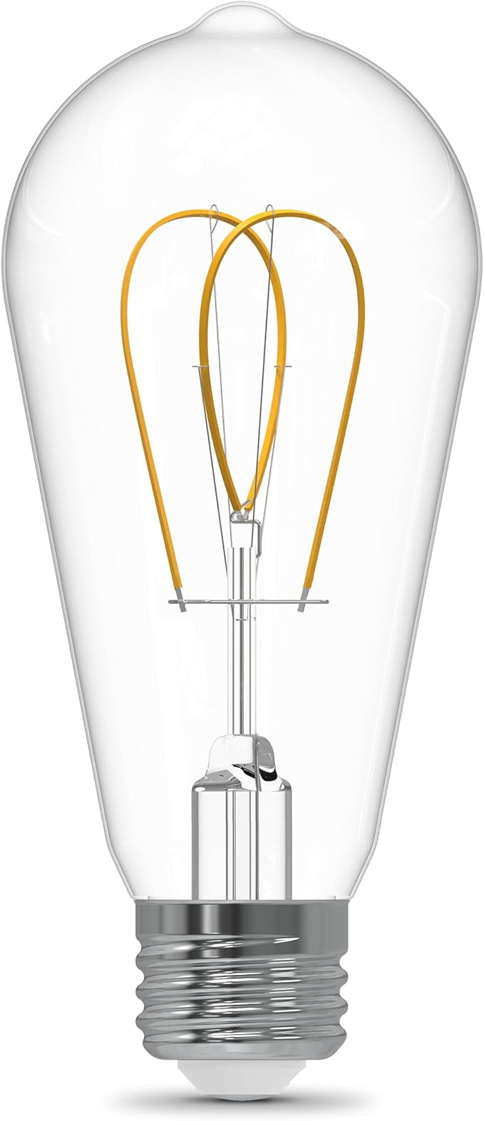 Feit Electric ST19 LED Vintage Light Bulb, 60W Equivalent, Dimmable, 5000K Daylight, 90+ CRI, Decorative Glass Filament, E26 Base, Indoor Use, 17,000-Hour Lifetime, ST1960M2/950CAFIL/2, 2 Pack
