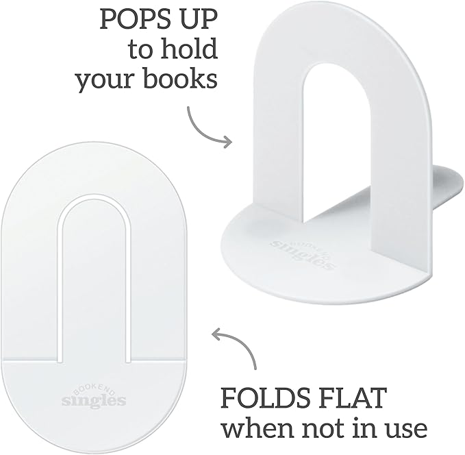 IF The Pop-Up Book End, Single Bookend, Contemporary Colours - White