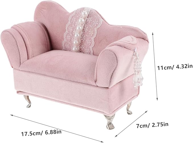 Hemobllo 1pc Sofa Shape Jewelry Box Organizer for Earrings and Necklaces Unique Desktop Ornament for Stylish Storage for and Special Occasions