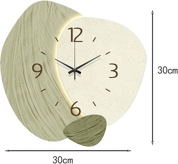 Baoblaze Silent Cartoon Wall Clock Decorative Organizer for Kitchen Office Farmhouse Makeup Brushes Bar Room Counter Transparent Holder