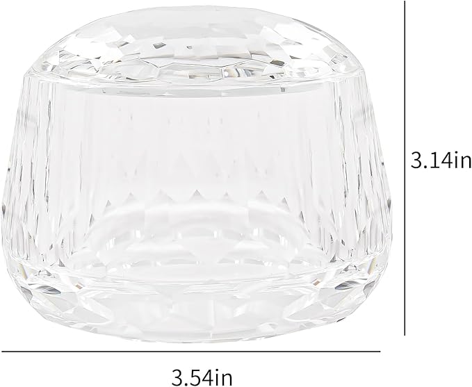 Crystal Makeup Storage Jars with Lids, Clear Candy Containers, Airtight Cosmetic & Dessert Organizer Set, Elegant Gift Box Home Bathroom Kitchen Decor