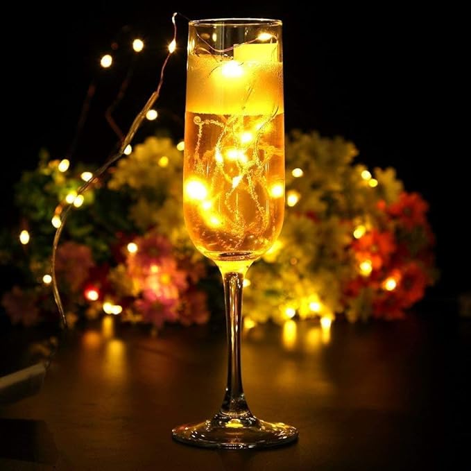XINKAITE LEDs Fairy Lights,String Lights for Indoor&Outdoor Bedroom, Christmas, Parties, Wedding, Centerpiece, Decoration,Battery Operated (10Ft/3M Warm White)