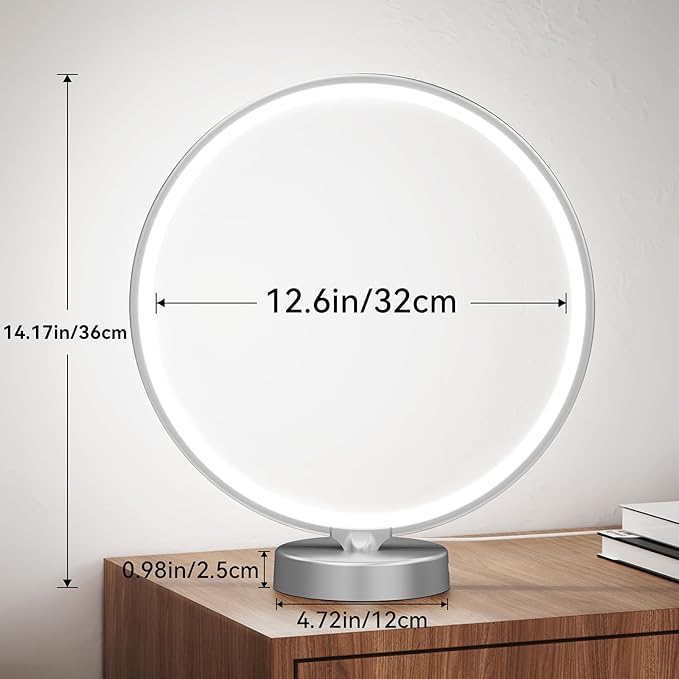 Doraubia Light Therapy Lamp - 2 in 1 Desk Lamp 10000 Lux Sun Lamp with Dual Controls, 4 Timer, Dimmable, 3 Color Temperatures - Artificial Sunlight Happy Light Box