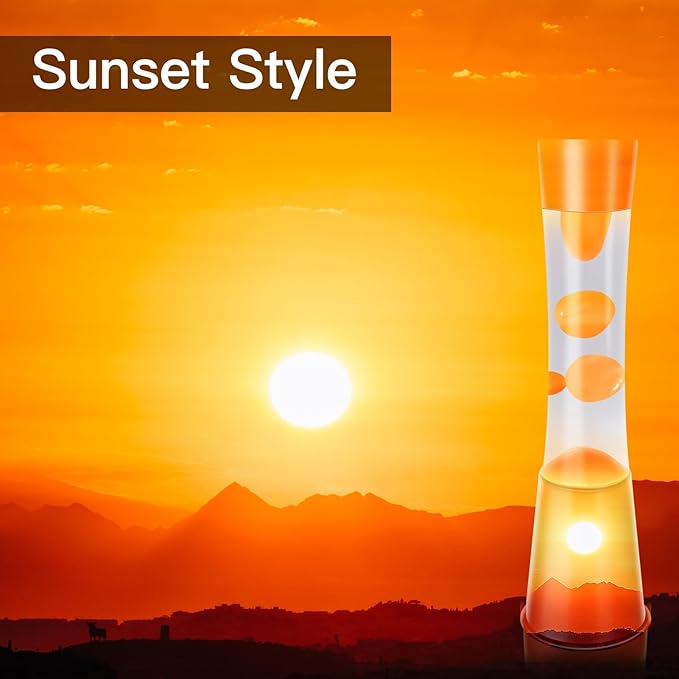 Sunset Liquid Motion Lamp, 15.5-inch Color Changing LED Lamp, Smart Timer Remote Controlled Mood Lighting, Sleep-Enhancing Atmosphere Night Light Christmas Gifts