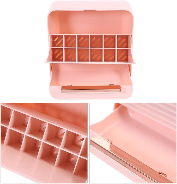 VILLCASE Large Capacity Jewelry Organizer Box with Drawer, Pink Cosmetic and Lipstick Storage Case, Home Jewelry Holder for Desk Makeup and Trinket Collection