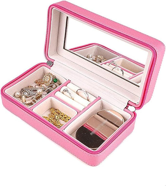 Jewellery Box Jewelry Box Logos Travel Comestic Jewelry Casket Organizer Makeup Storage Box Beauty Container Necklace Gift