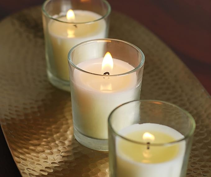 Hosley Unscented Votive Candles, Clean-Burning with 10-12 Hour Burn time Ideal for Weddings, Parties, Aromatherapy, (Ivory, 240)