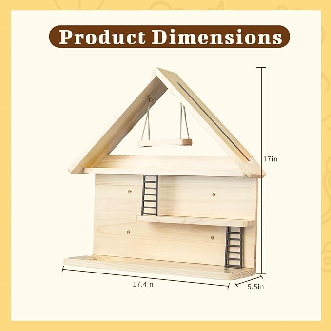 WodGod Magnetic House-Shaped Display Shelf for Tonies, 3-Tier Wooden Shelf with Magnetic Strips, Swing Display Seats, Storage Organizer Compatible with Toniebox, Mounting Hardware & Felt Storage Bag
