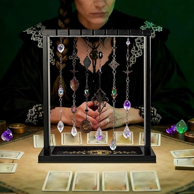 Tree of Life Display Stand, Wooden Crystal & Jewelry Holder Organiser for Necklaces, Keyrings, Stones, for Home Decor, Market Stall and Craft Fair Showcase