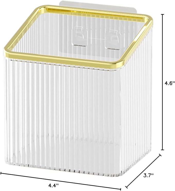 Floating Shelves Wall Bin Organizer Adhesive Wall Mounted Plastic Storage Organizer No Drilling Hanging Storage Containers Makeup Organizer Shelf for Office, Kitchen, Home