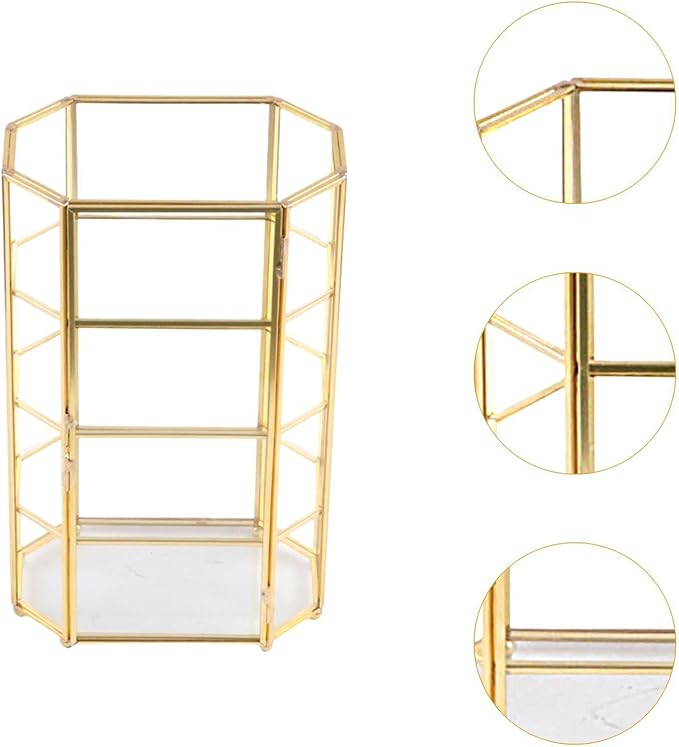 Glass Jewelry Box Makeup Storage Case Modern Transparent Gift Trinket Box Organizer Jewelry Display Case for Earring Necklace