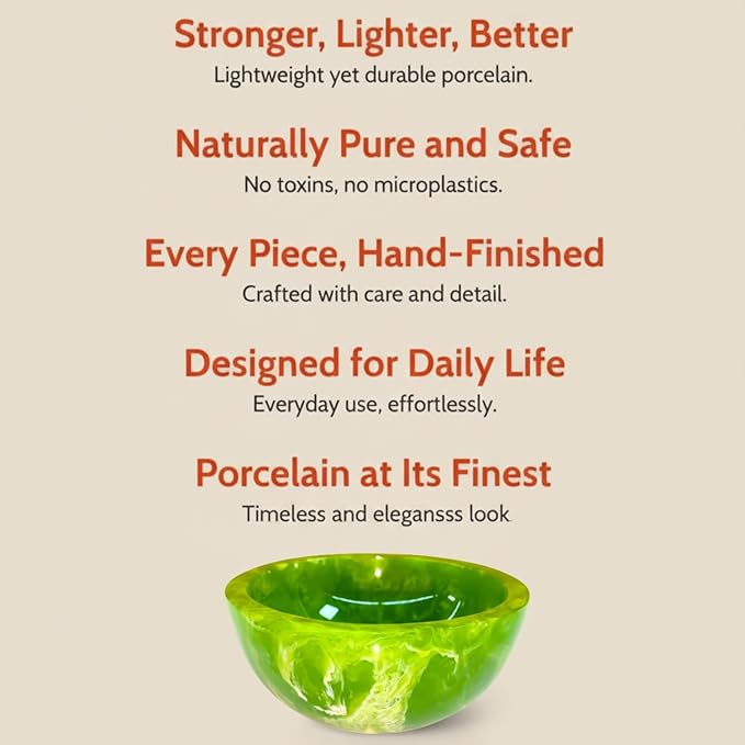Elegant Handcrafted Resin Bowl – Glossy Amber Finish Decorative & Functional Use | Resin Decorative Bowl Centerpiece Table Decorations, Fruit Basket for Coffee Table Décor, Kitchen Décor (Green)