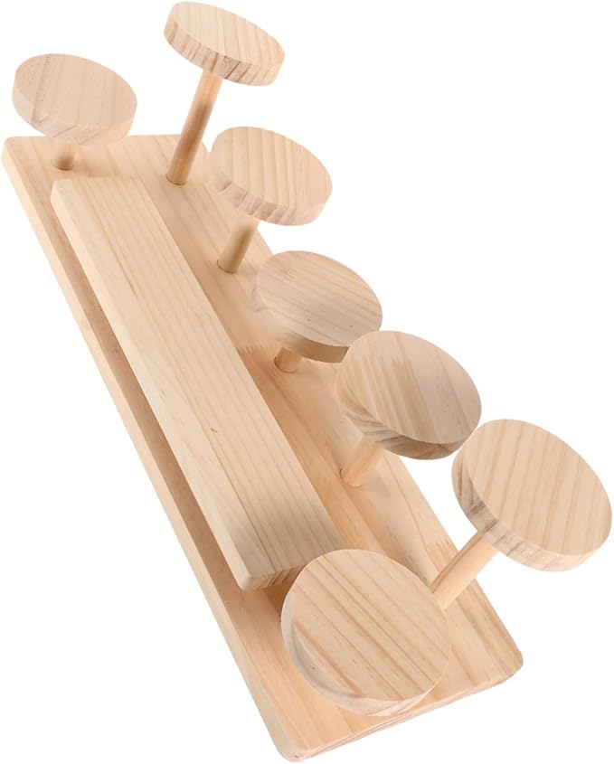 Cosmetics Display Stand Perfume Holder Organizer Wooden Shelf Makeup Holder for Vanity Clutter Desktop Riser