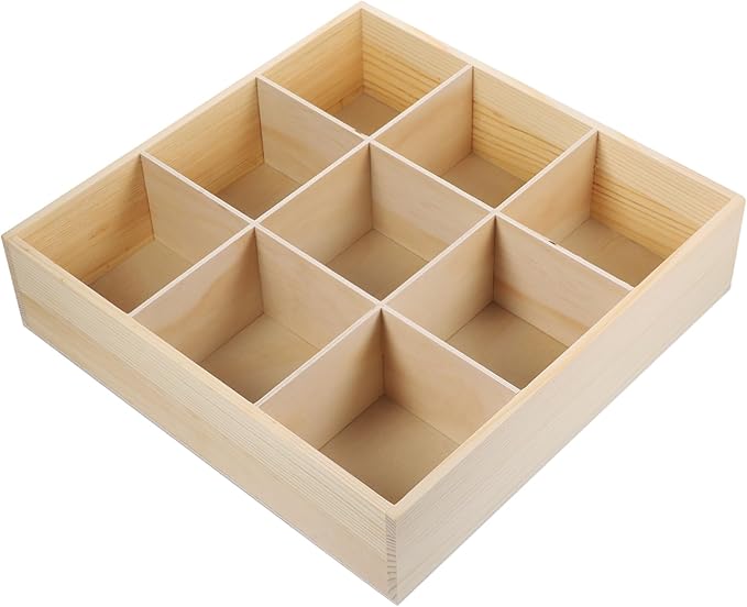 NOLITOY Wooden Jewelry Box Storage Organizer Compartment Desktop Makeup and Jewelry Organizer Elegant Design for Vanity Desk for Women