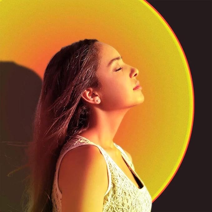YouOKLight Sunset Lamp, Projector Sun Light 10W LED Projection Night Light 180 Degree Rotation Romantic Rainbow Light USB Charging for Photography Party Home Living Room Bedroom Decor, Sun…