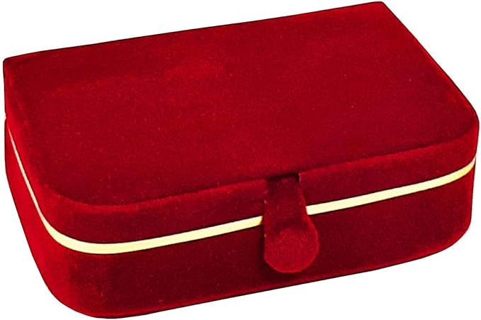 atorakushon Combo Satin Purple Make-Up Pouch Jewellery Box 4 Pouch 1 roll Bangle Bag with Velvet Cream Ring & Earring Folder Jewellery Organizer/Storage Box