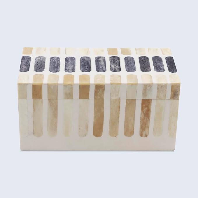 Handicrafts Home Decorative Organizer Box 10x5 – Large Keepsake Box with Lid, Modern Decorative Storage Box, Bohemian Coffee Table Décor, Jewelry & Memory Box, Decorative Accent Box for Home Décor