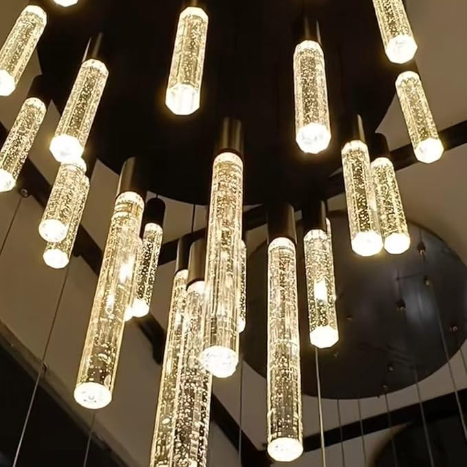 13.7" Crystal Decorative LED Light Bulbs 5 Watt(Equivalent 40w),Fancy Unique Pretty Light Bulb E26 Base, Three Color Lightbulbs for Staircase,Bars, Ambience (FP-16B-300, 4PCS)